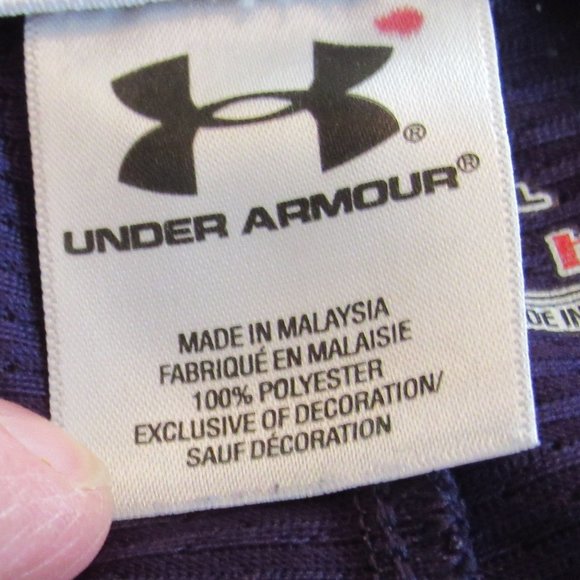 Under Armour Mens Heat Gear Purple Mesh Athletic Performance Shorts EUC - Picture 3 of 5